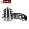 Five-piece set: Household porridge pot, soup pot, soup pot set, induction cooker, gas stove, universal cookware details Picture